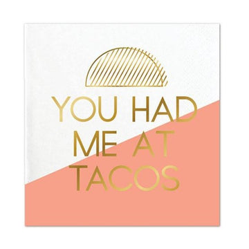 you had me at tacos two tone napkins