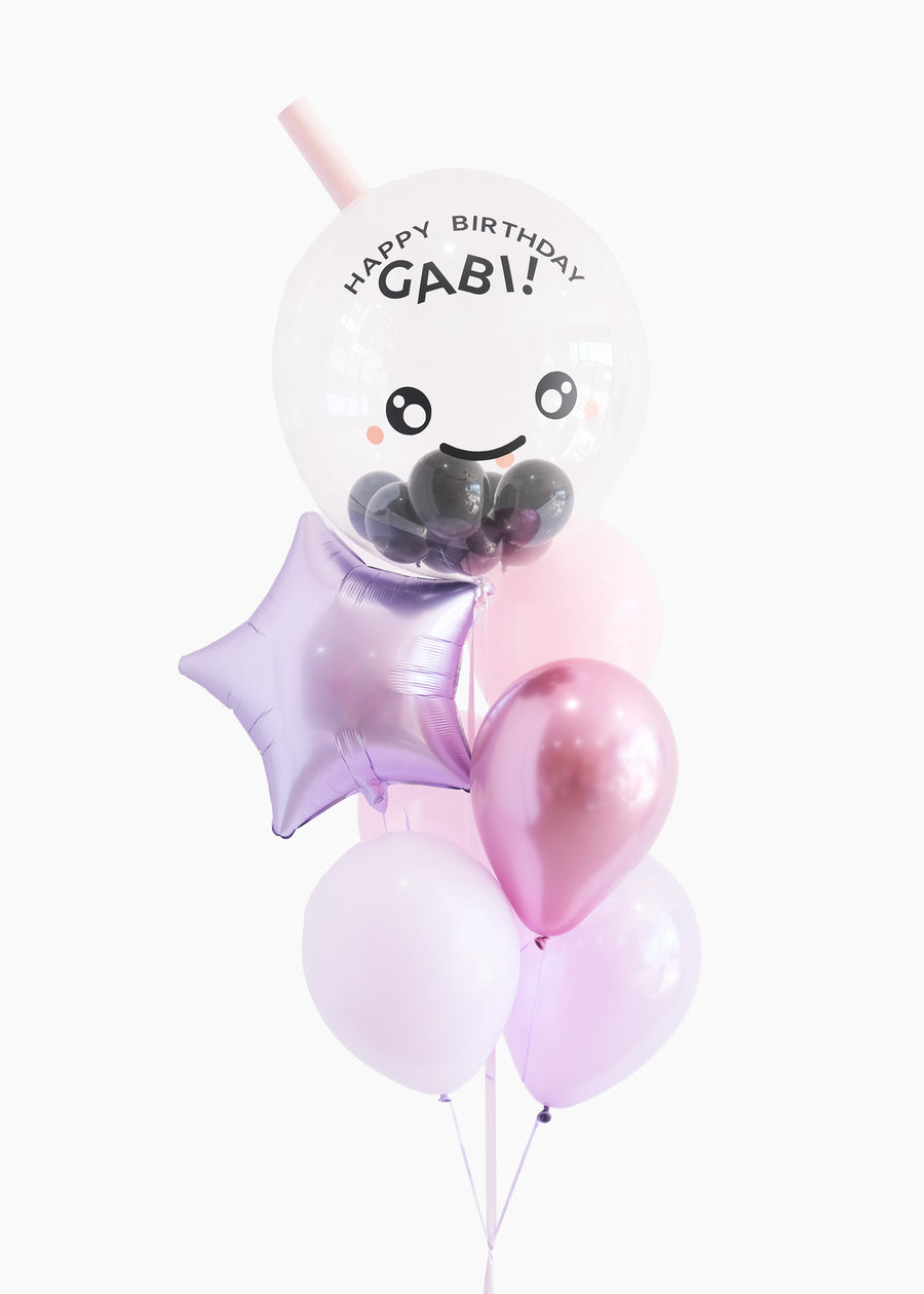 Boba Balloongram in Blueberry Slushie
