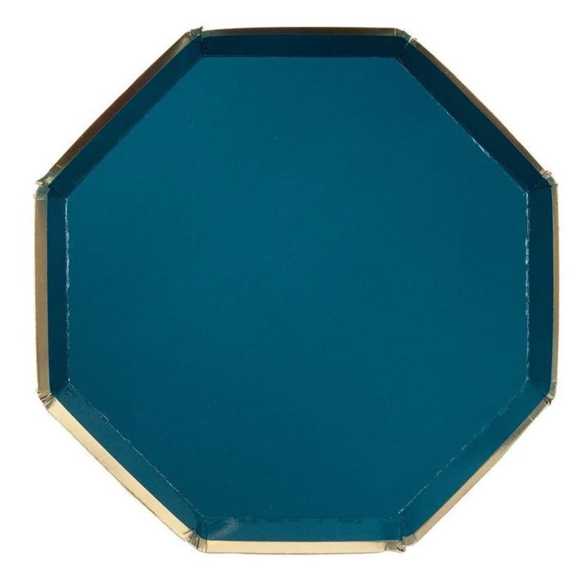 teal paper plates