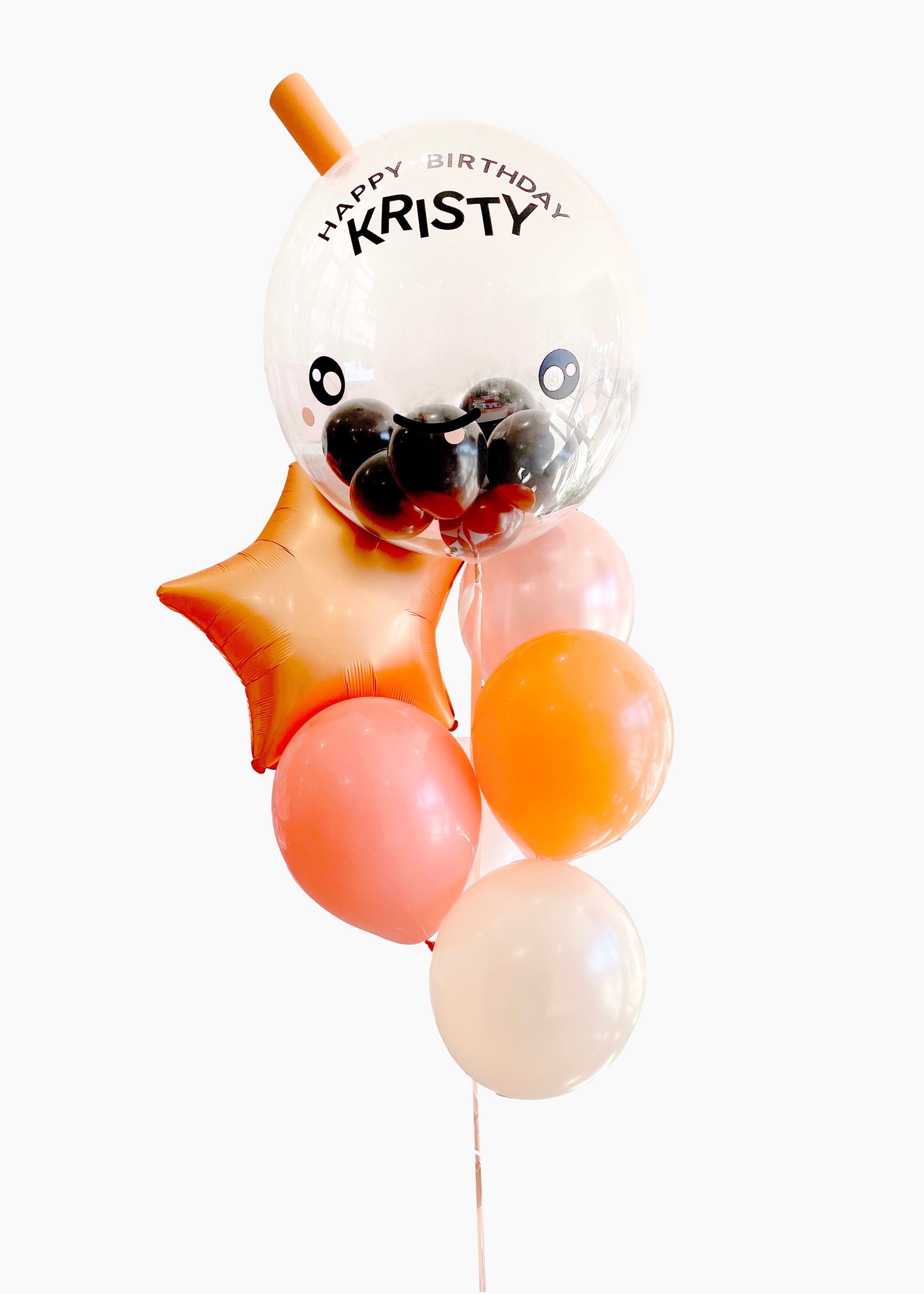 Boba Balloongram in Peach Green Tea