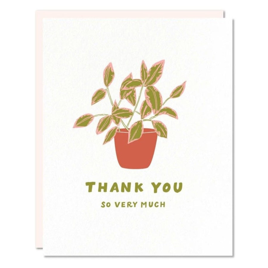 thank you so much plant greeting card