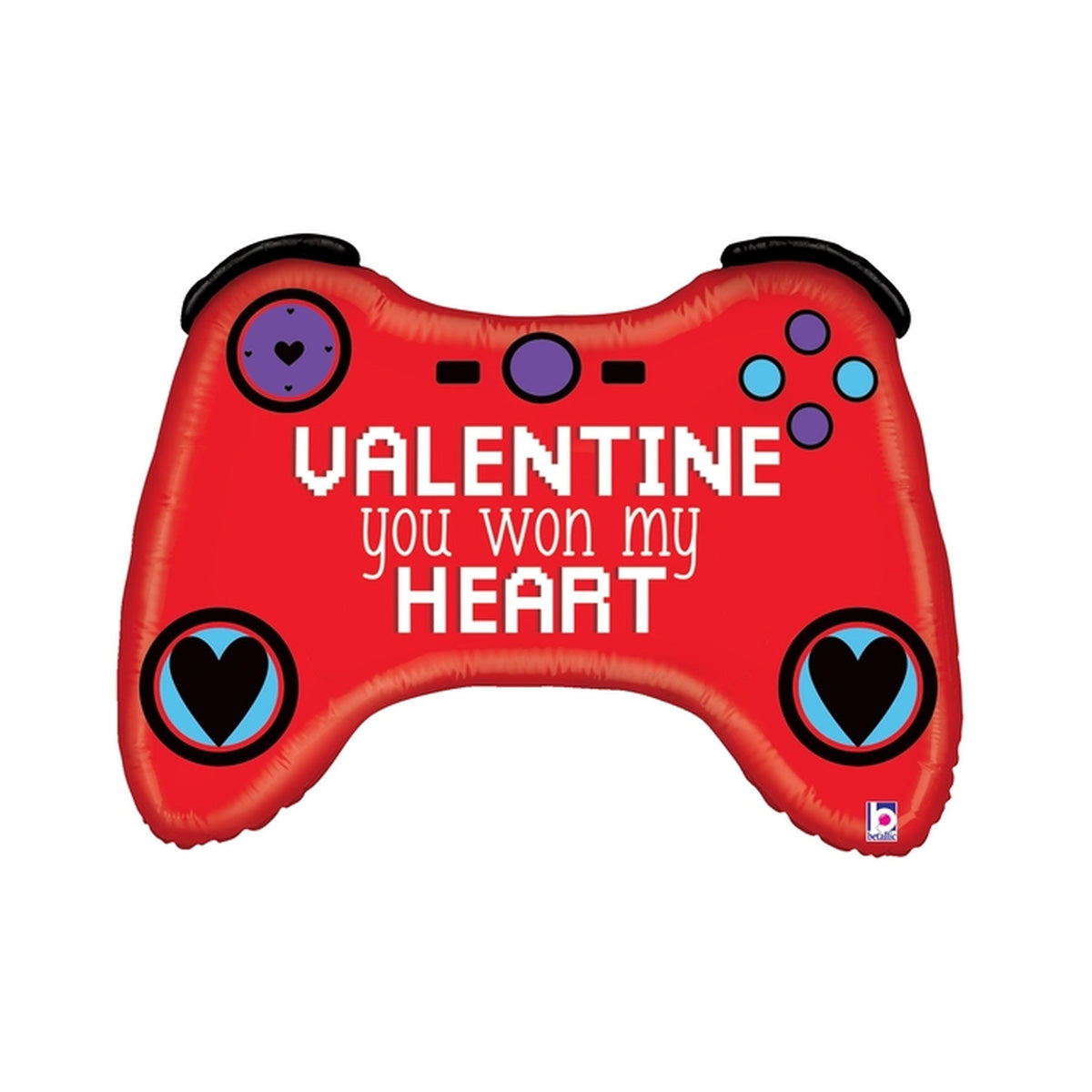 Valentine Game Controller Mylar Balloon
