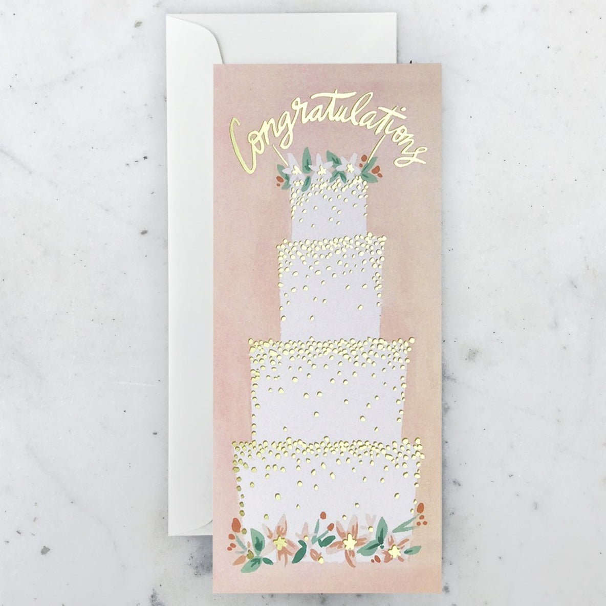 wedding cake congratulations greeting card