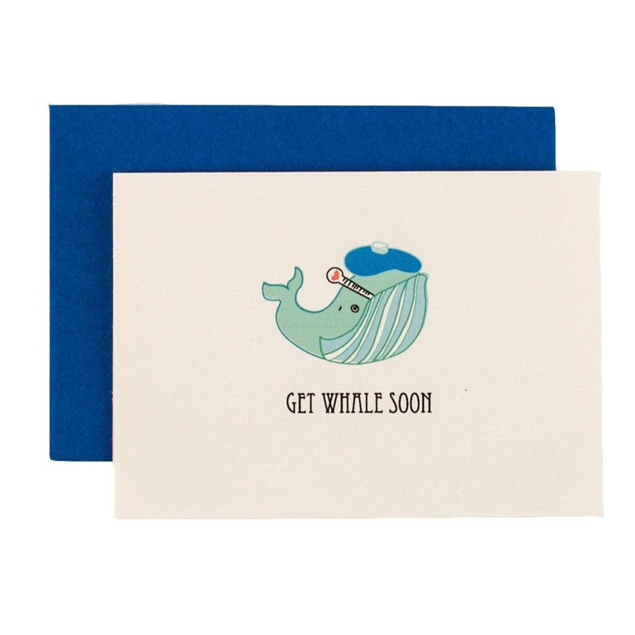 get whale soon get well greeting card