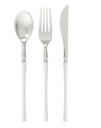 Classic White Plastic Cutlery Set