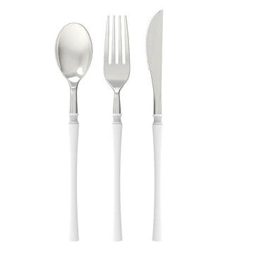 Classic White Plastic Cutlery Set
