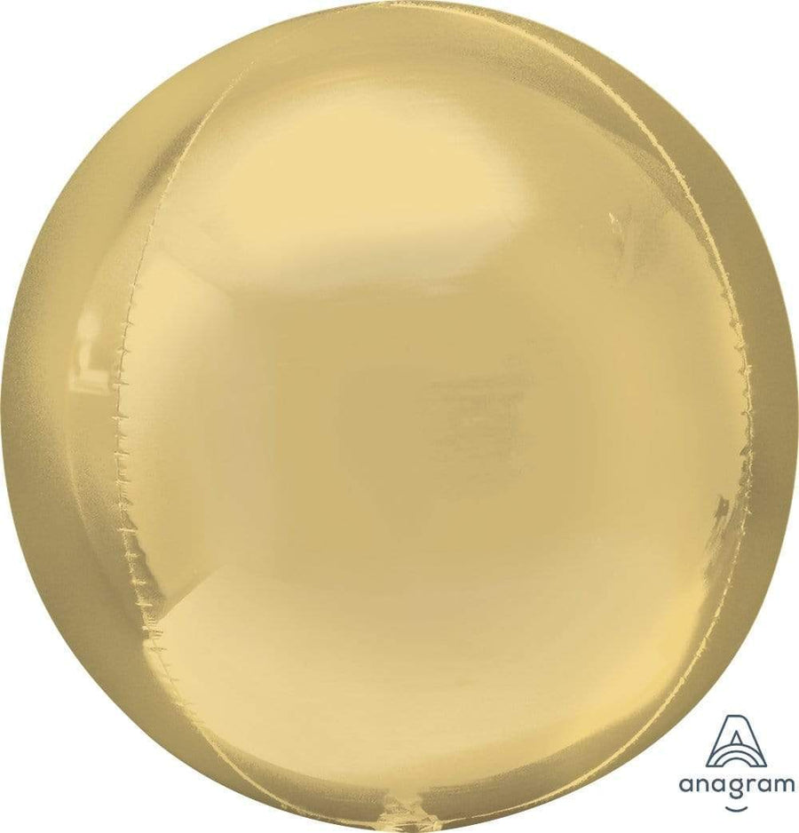 White Gold Metallic Round Orb Balloon