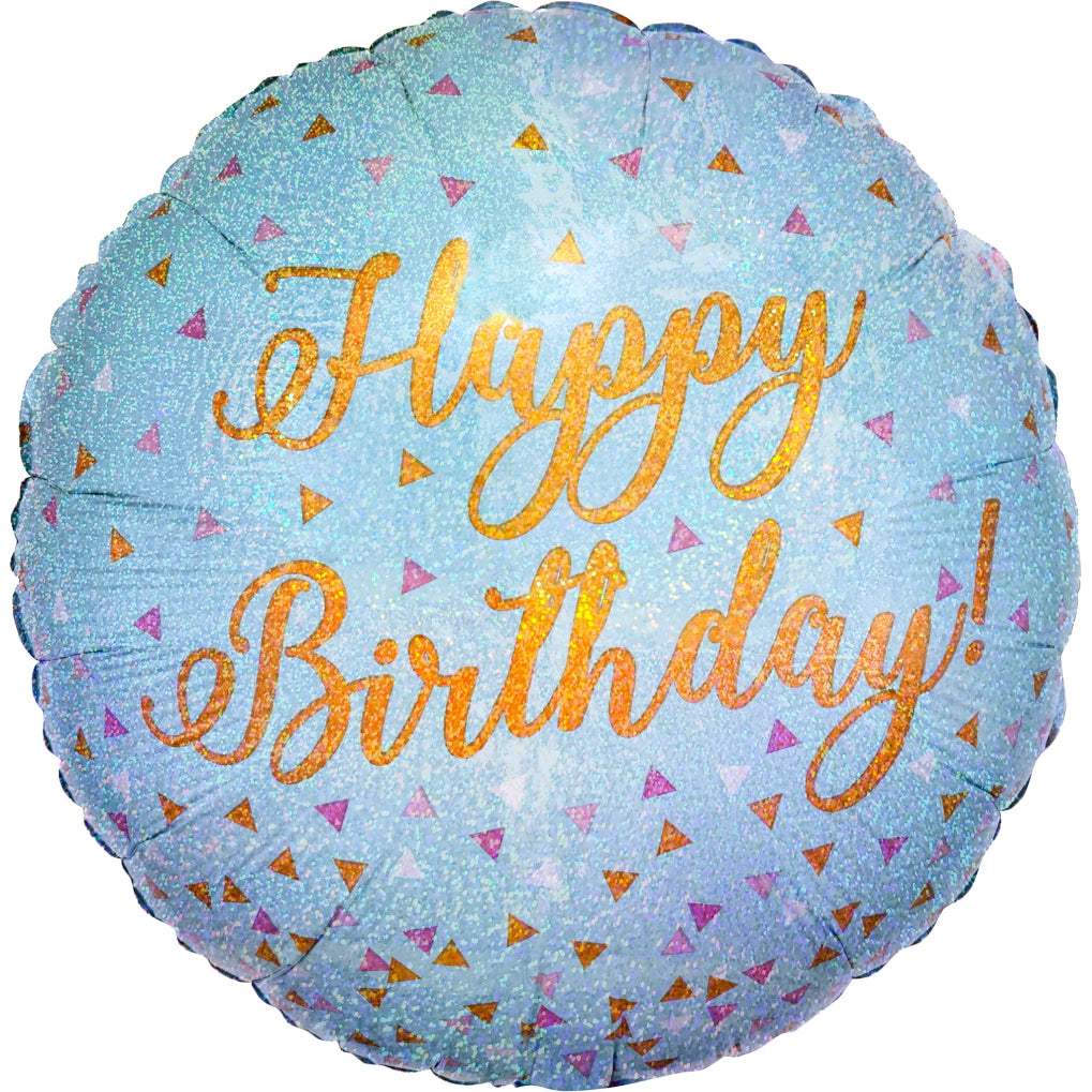 Mint Holographic Birthday Small Balloon