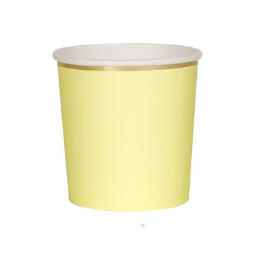 pale yellow tumbler paper cup